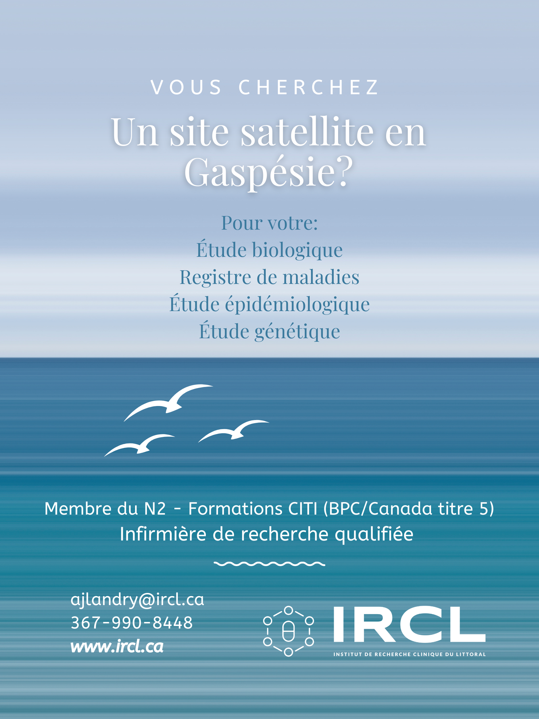 Un site satellite en Gaspésie - Études bio